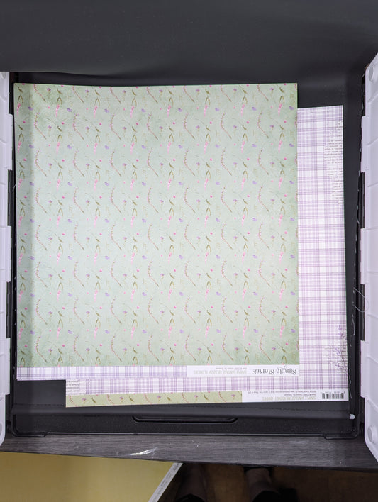 simple vintage meadow flowers dream on dreamer purple plaid