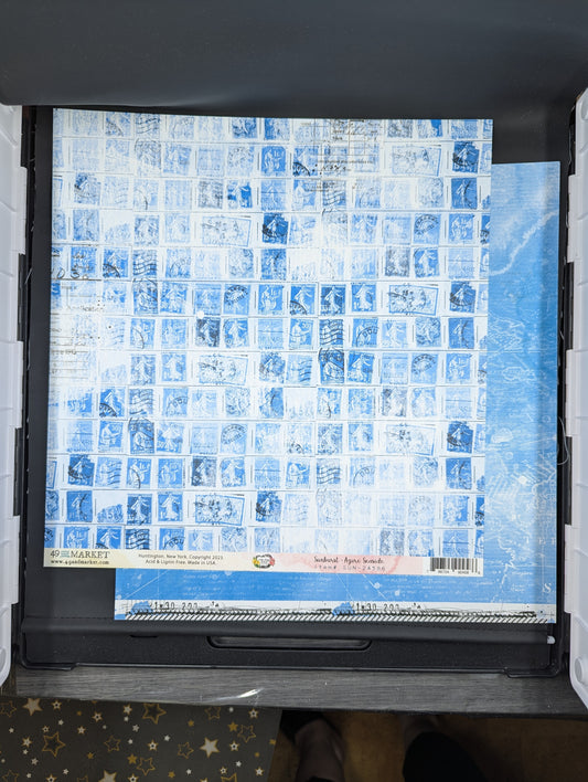 49 Market sunburst azure seaside postage stamps