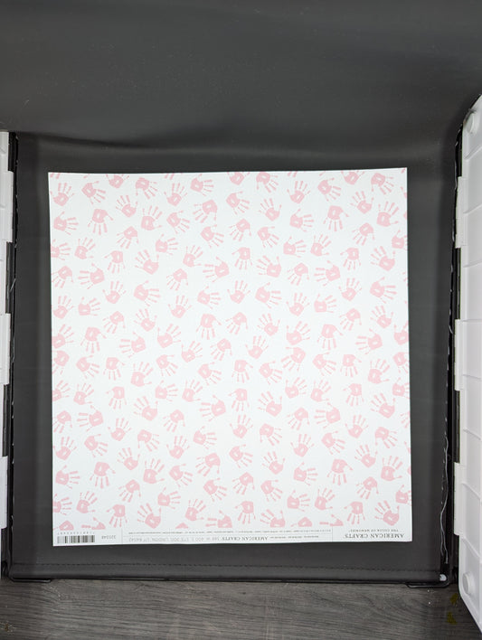 Pink Baby handprints