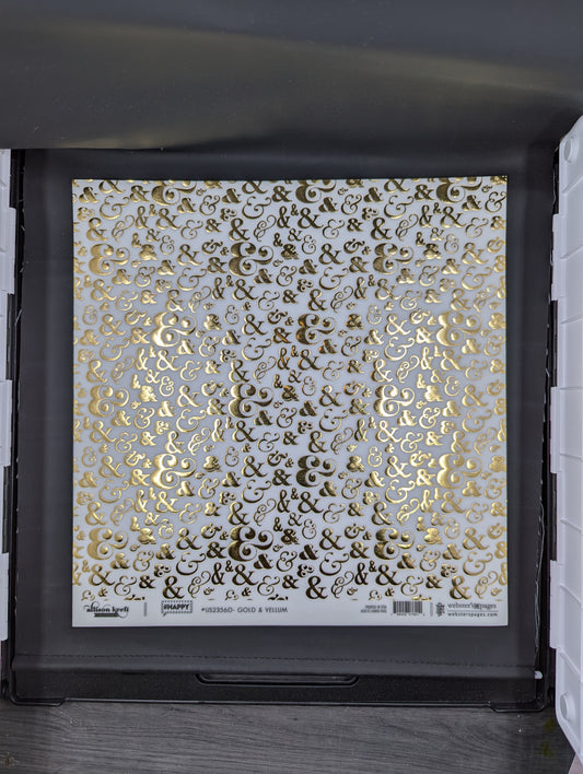 Wedding gold and vellum Mr and Mrs