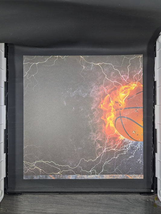 Basketball on fire