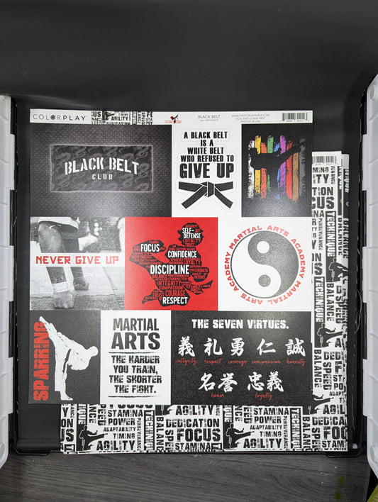 Black belt mat sport martial arts