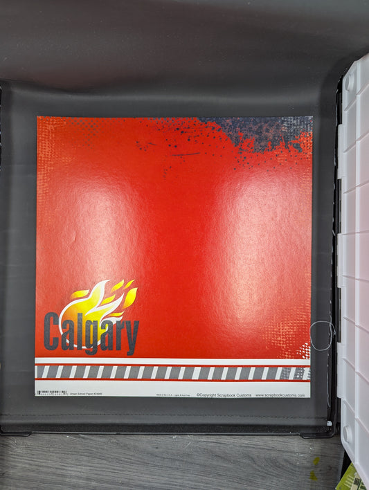 Calgary Flames Urban mascot Calgary side left