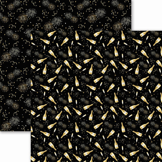 12X12 Patterned Paper, New Year Celebration - Champagne