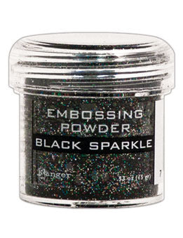 Embossing Powder, Black Sparkle
