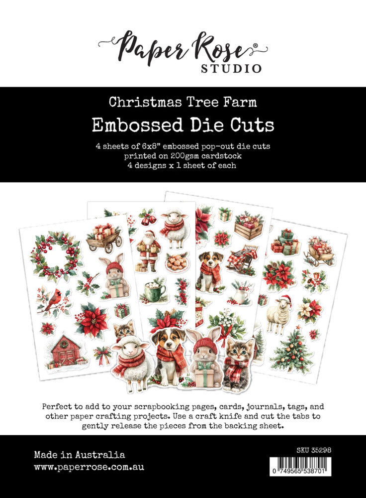Embossed Die Cuts, Christmas Tree Farm