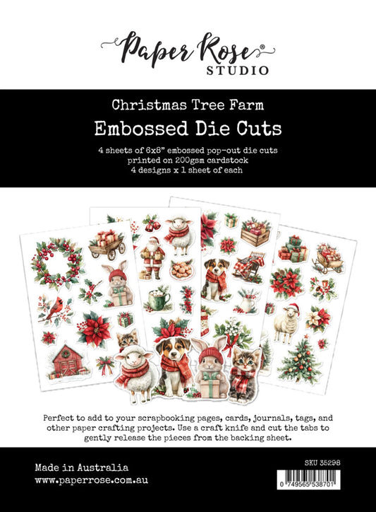 Embossed Die Cuts, Christmas Tree Farm