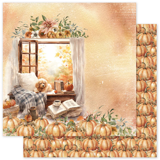 12X12 Patterned Paper, Autumn Florals Basics B