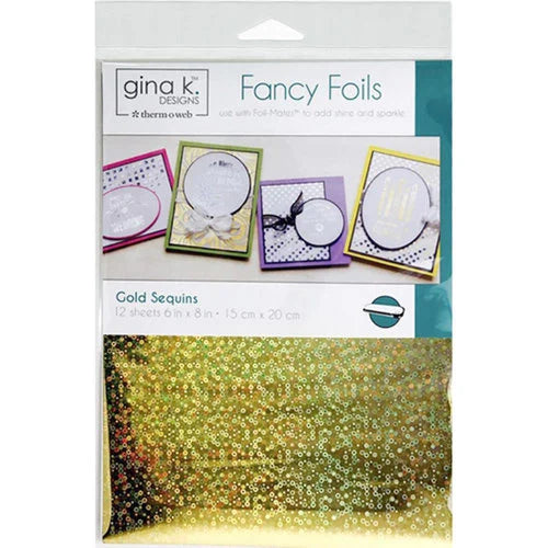 Gina K Fancy foil 6x8 Gold sequins