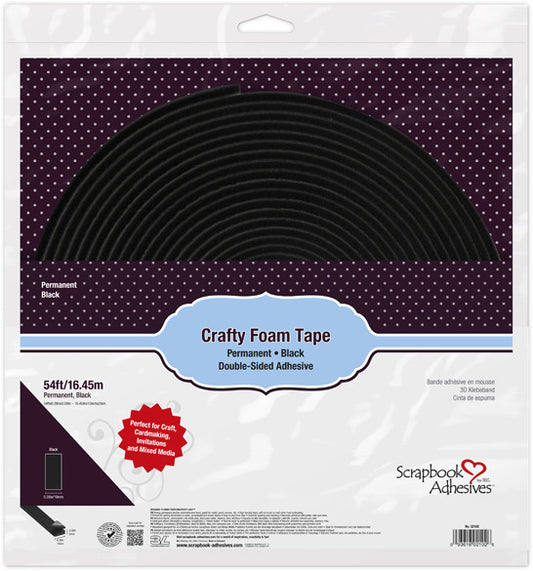 Crafty Foam Tape, Black (54ft)