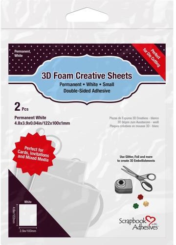 3D Foam Creative Sheets, Thin - White