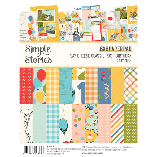 6X8 Paper Pad, Say Cheese Classic Pooh Birthday