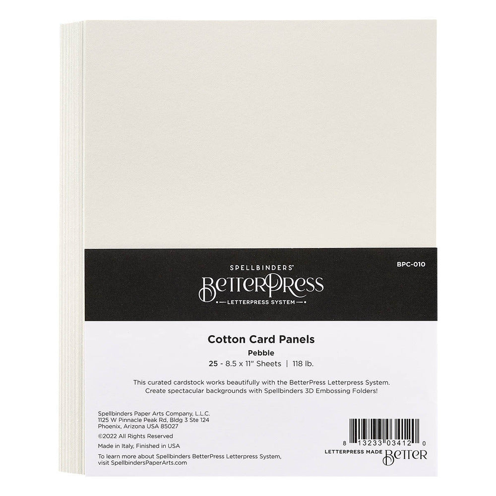 BetterPress 8.5X11 Cotton Sheets, Pebble