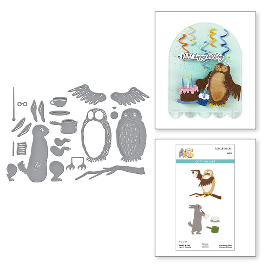 Die, Say Cheese Classic Pooh Birthday - Rabbit & Owl