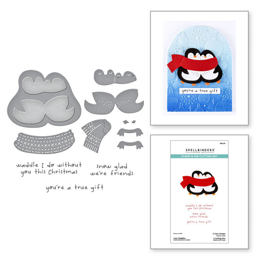 Clear Stamp & Die Set, Merry Mischief - Cozy Waddles