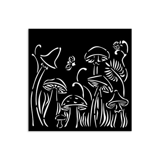 Thick Stencil, Hidden Grove - Mushrooms