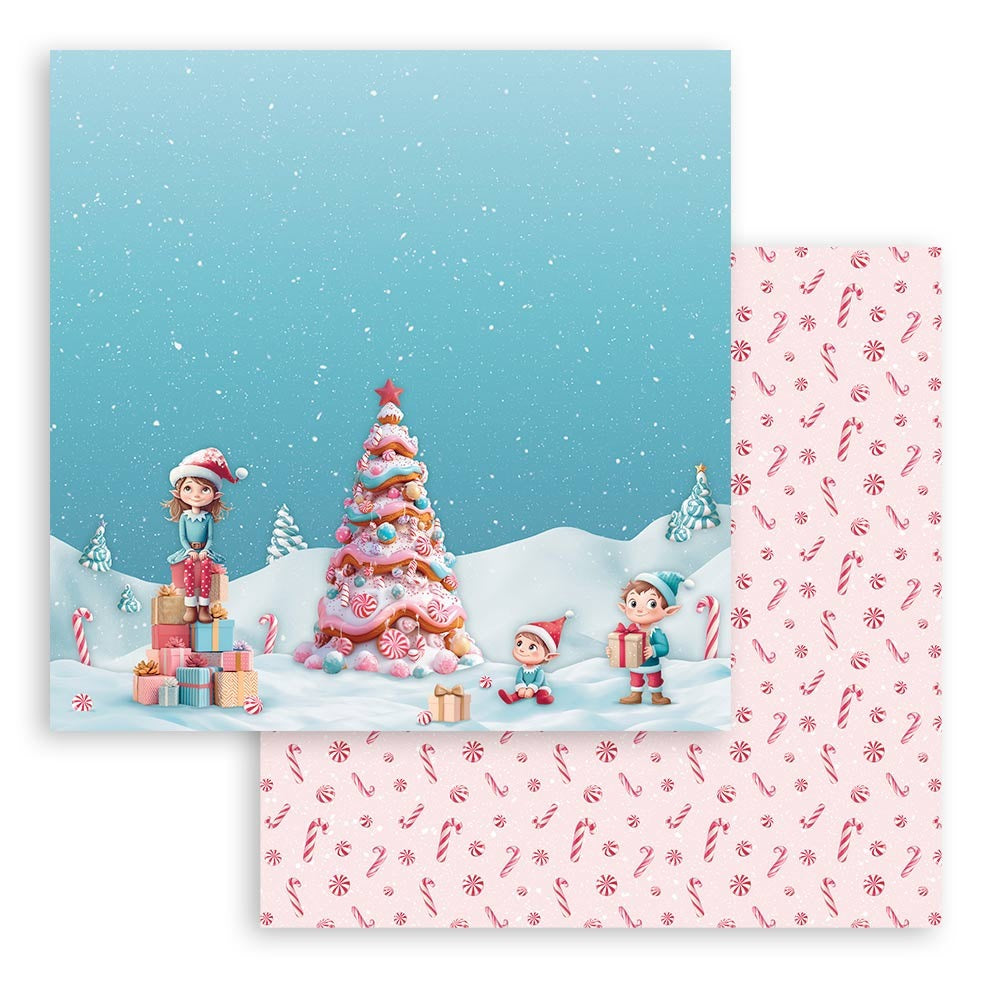 12X12 Patterned Paper, Candy Christmas - Tree