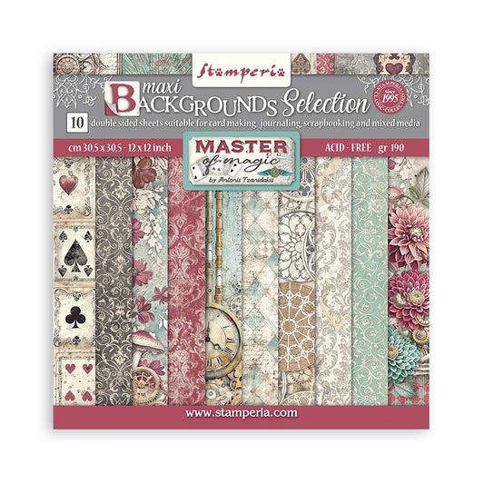 12x12 Backgrounds Paper Pad, Master of Magic