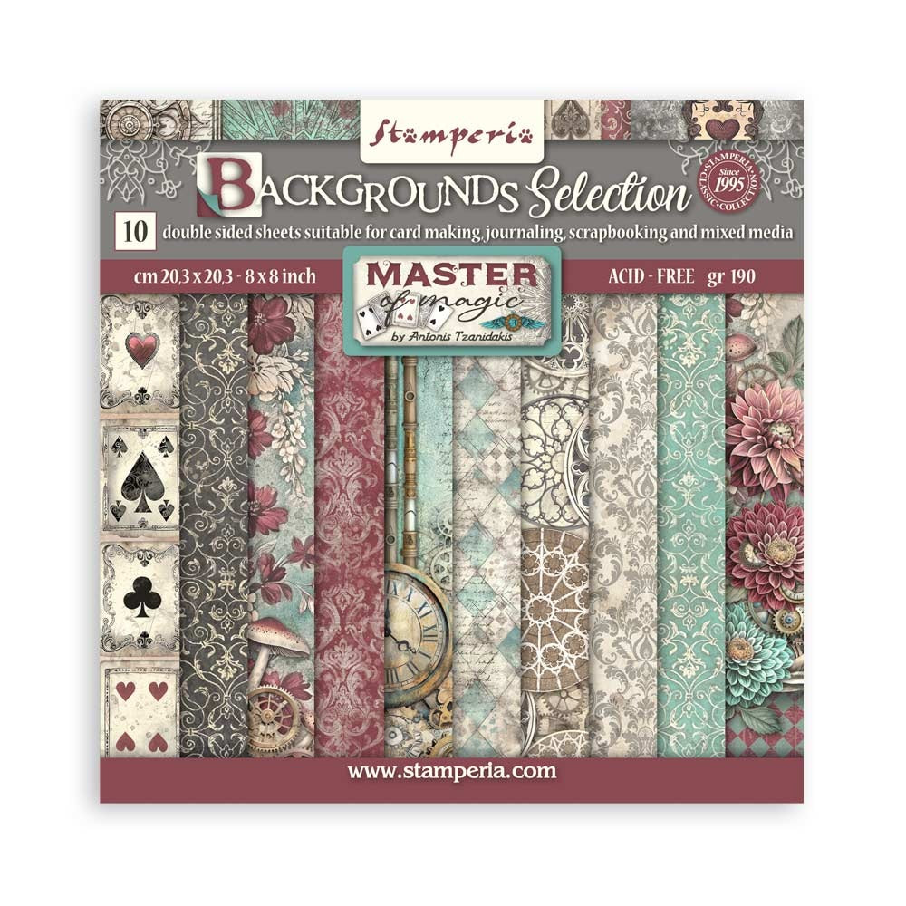 (8"X8") Backgrounds Paper Pad, Master of Magic