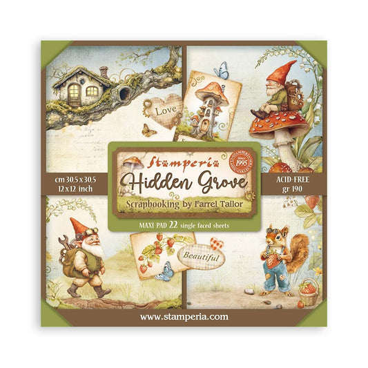 (12"X12") Maxi Paper Pad, Hidden Grove