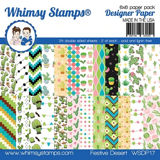 WHIMSY STAMPS 6x6 Paper Pad: Festive Desert