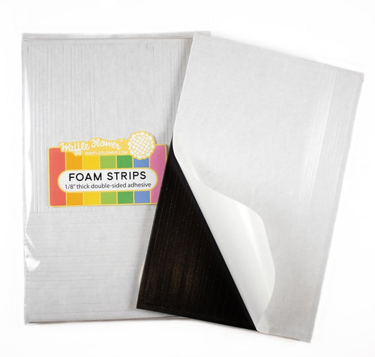 Adhesive Foam Strips, Black 1/8" Thick