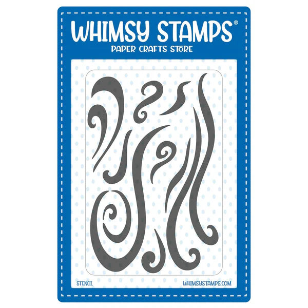 Whimsy stencil swirls 6x9