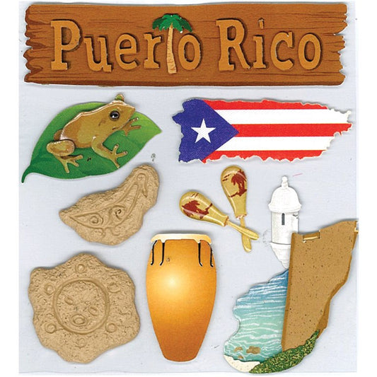 Travel sticker 3D Puerto Rico