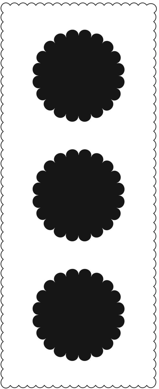 Stencil scalloped circles